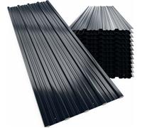 12x Plaques tôles profilées/ondulées anthracite 129x46cm = 7m² tole de bardage résistantes intempéries inoxydable protection abri