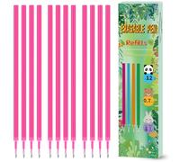 12x recharge pour stylo gel effaçable, Compatible avec: Legami, Plusieurs couleurs, pointe moyenne 0,7 mm, encre gel thermosensible, rechargeable, hauteur 13 cm (Rosa)