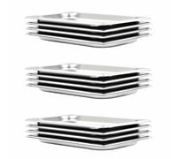 12x Récipients Gastronorm GN 1/3 Plaque de Cuisson Plateau de Service Plateau Empilable Restaurant Maison Cuisine Hôtel Intérieur 20 mm Inox