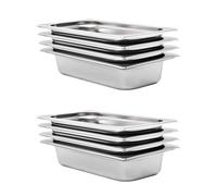 12x Récipients Gastronorm GN 1/3 20 mm Inox Restaurant Hôtel Cuisine vidaXL