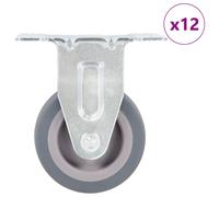 12x Roulettes Fixes 50 mm Chariot Roulant Etagère à Livre Table Basse vidaXL