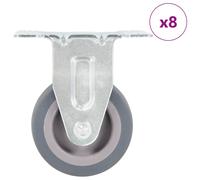 vidaXL 8 pcs Roulettes fixes 50 mm G