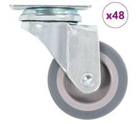 12x Roulettes Pivotantes 50 mm Chariot Roulant Etagère à Livre Meuble vidaXL