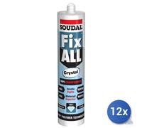 12X SIGILLANT-ADHÉSIF FIX ALL CRYSTAL TRANSPARENT ML 290