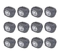 12x Spot LED Solaire en Forme de Pierre Eclairage Exterieur Jardin vidaXL