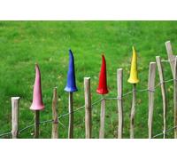 12x Tabouret de Clôture Bonnet Céramique Jardin Décoration Figurine Poste Gucker