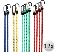 12x Tendeurs élastiques en caoutchouc, tendeurs bagage extension 95 cm x 8 mm Ø