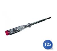 12X Tournevis Cherche-Phase Maurer Clip En Métal Mm 190 - Volt 110/500