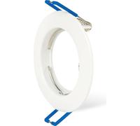 12x ultra plat cadre d'encastrement rond blanc spot d'encastrement Ø76mm spot d'encastrement de plafond y compris 12x 5W GU10 ampoules LED blanc chaud spot de plafond
