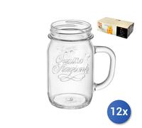 12x Vases 4 Saisons avec Poignée Transparent CL 41,5 Sans Gélules Bormioli Rocco