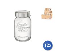 12X Vases 4 Saisons Homedecor Bouchon Inox 500 Gr Bormioli Rocco