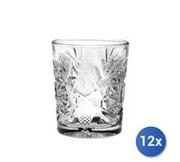 12X Verres En Verre Décoré Transparent Hobstar Dof CL35