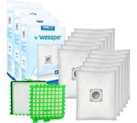 12x Wessper Rowenta SIlence Force Sacs à poussière + 1x filtre HEPA