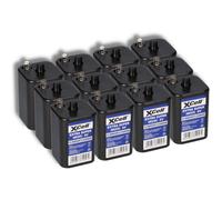 12x XCell 4R25 6V-BLOCK BATTERIE SET - 6 VOLT 9500 mAh