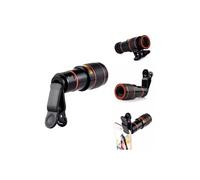 HOMDOX 12x Zoom HD Téléobjectif Clip-on Phone Telescope Noir G