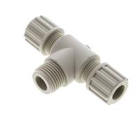 12x10mm Et G1/2'' Raccord De Compression En PP En T Avec Filetage Mâle 10 Bar
