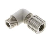 12x10mm & G3/8'' Raccord à compression coude en PP avec filetage mâle 10 bar