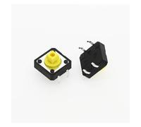 12x12x7.3 mm Tactile Switches Yellow Square Push Button Tact Switch 12 * 12 * 7.3 mm Microswitch NWPNLXEA(Gelb,100PCS)