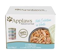 12x156g Boîtes Applaws Lot Mixte Au Poisson - Pâtée Pour Chat