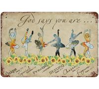 12x16 pouces Ballet Dieu dit que tu es unique Dieu dit que tu es Vintage Mé