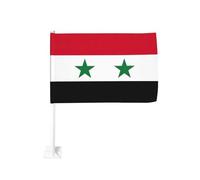 12x18in Drapeau de Voiture Drapeau Double Face de la République Arabe Syrienne Impression Parfait pour Festival Célébrations Défilés Voyage
