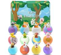 12x60g Boules de Bain Enfant avec Surprise, Coffret Cadeau Bombes de Bain Moussant aux Huiles Essentielles Naturels Spa Boules Effervescentes Bath Bomb Noël Anniversaire Cadeau pour Garçon Fille