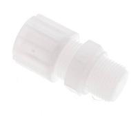 12x6mm & G3/8'' PVDF Raccord à compression droit avec filetage mâle 10 bar PVC et PA