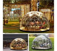 12x7.2ft Garden Dome Igloo,Tente à Bulles De Dôme De Jardin,Tente à Dôme Transparent en Plein Air,Maison à Bulles en PVC Tsparent,Tente à Bulles De Cabine en Dôme Transparent pour Fête Fami