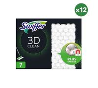 12x7 Lingettes Sèches 3D Clean Swiffer