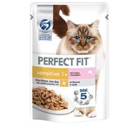 12x85g Perfect Fit Sensitive 1+ Saumon, - Sachet Pour Chat