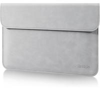 13-13.3 Inch Laptop Sleeve for MacBook Air 13 2010-2020 (A1932 A2179 A2337 M1 A1369 A1466) / MacBook Pro 13 2012-2020 / Pro 13 CD-ROM, PU Leather, Grey