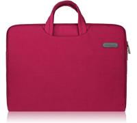 13 13.3 Pouces Housse Pour Ordinateur Portable Sacoche Pochette Pc Avec Poignée En Toile De Protection Pour Macbook Pro Retina/Asus/Dell/Hp/Lenovo/Tashiba/Sony - Vin Rouge Rouge