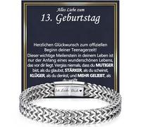 13, 16, 18 ans, cadeau d'anniversaire pour garçons et hommes, bracelet en acier inoxydable pour anniversaire pour fils, petit-fils, neveu, frère, ami, collègue