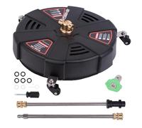 13/16inch Nettoyeur de Surface pour Nettoyeur Haute Pression,2000PSI-4000PSI Nettoyeur Haute Pression Roues pour Karcher,Raccord Rapide 1/4",2 Rallonges,pour Béton,Allée,Trottoir,Terrasse (13inch)
