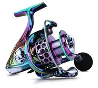 13+1BB Moulinet de pêche à double bobine haute vitesse Rapport d'engrenage 5.2:1 Bobine en aluminium Spinning Fishing No Spinning Wheel Série 1000