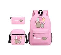 (13) 3 pièces Kawaii Pusheen Chat Sacs à Dos Dessin Animé Pusheen Cosplay Cartables Garçons Filles Stylo