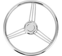 13,5 -pouce -volant de bateau 9 parlé 15 ° 3/4 -pouce -arbre de conicité standard en acier inoxydable poli pour la cuve de yacht