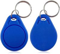 13.56mhz Rfid Badges Uid Changement De Modifiable Porte-Clés Proximité Rfid Écriture Réinscriptible Transpondeur Key Fobs Mif 1k Token Nfc Tag Pour Système D'entrée De Sécurité, Bleu (10pcs)