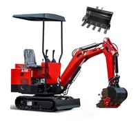 13.5HP Mini Excavator - Gasoline Powered Hydraulic Crawler Digger with 360° Rotation & Internal Hose Protection for Farming(10C-A)