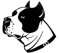 13.7 * 13.2CM Staffordshire Pet Dog Vinyl Decal Car Window Decoration Personality Funny Stickers（2Pcs）