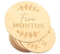 13 Cartes Rondes en Bois pour Croissance de Bébé, 13 Pièces | Disques de Naissance Mensuels, Surface Lisse, pour Photo de Bébé et Suivi des Étapes