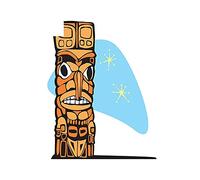 13 cm x 10,3 cm pour Hawaii Tiki voiture autocollants personnalité anti-rayures camion d'impression personnalisé