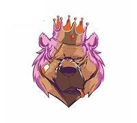 13 cm x 10,4 cm autocollants de voiture pour couronne ours pare-chocs décalcomanie ordinateur portable moto réfrigérateur personnalité