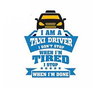 13 cm x 10,4 cm pour arrêt de taxi lorsque je suis fatigué RV voiture autocollants anti-rayures