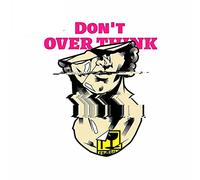 13 cm x 10,7 cm pour ne pas trop penser Anime voiture autocollants réfrigérateur pare-chocs Anime décalcomanie dessin animé