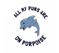 13 cm x 10,9 cm pour tous mes jeux de mots sont sur des autocollants de voiture d'anime de baleine de marsouin
