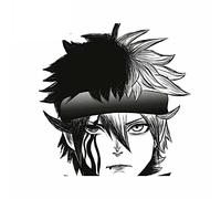 13 cm x 11,2 cm pour Black Clover Yuno Grinbellor voiture autocollants climatiseur dessin animé décalcomanie