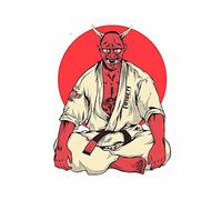 13 cm x 11,3 cm pour les autocollants de voiture en vinyle The Gentle Art of Jiu Jitsu Chimp
