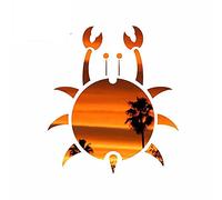 13 cm x 11,4 cm pour crabe coucher de soleil Windows autocollants de voiture planche de surf pare-chocs anti-rayures Anime
