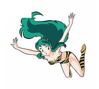 13 cm x 11,5 cm pour Urusei Yatsura Lum Anime décalcomanie drôle voiture autocollants VAN ATV